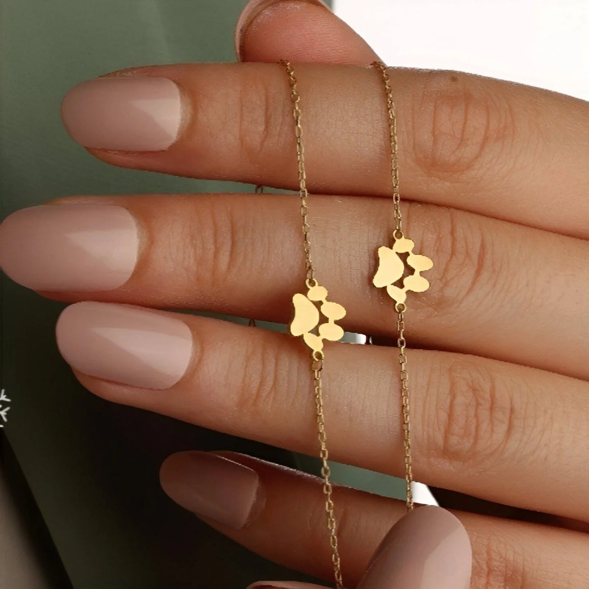 Personalizowana bransoletka z łapką ze stali nierdzewnej unisex, model Tinou — zdjęcie 7