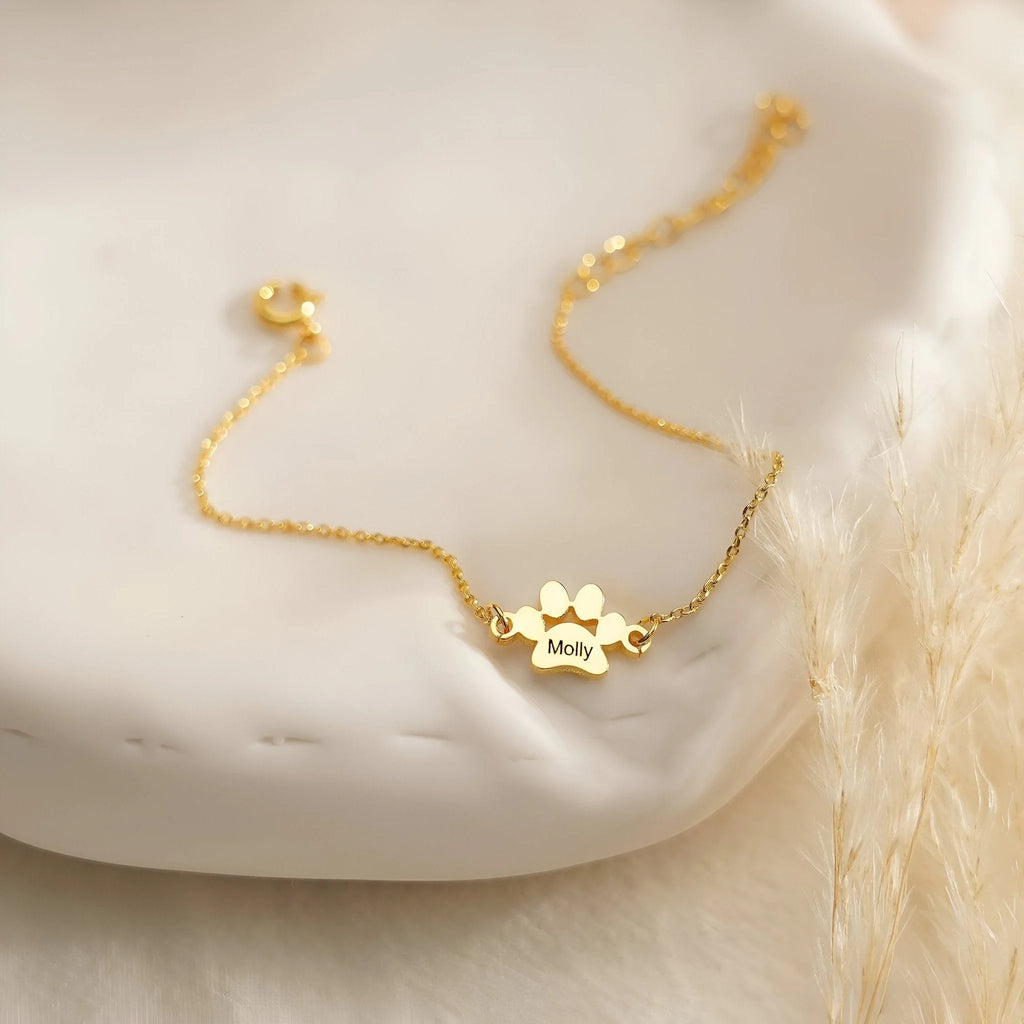 Personalizowana bransoletka z łapką ze stali nierdzewnej unisex, model Tinou — zdjęcie 9